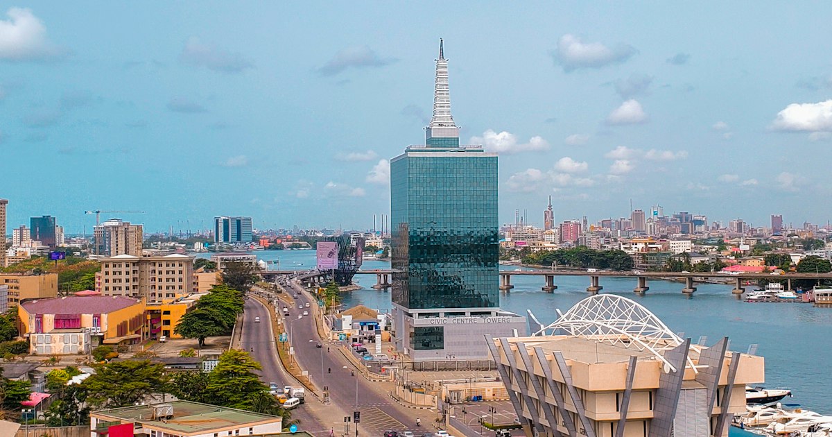 Lagos city skyline, the real-world setting behind the Lagos Life simulation game